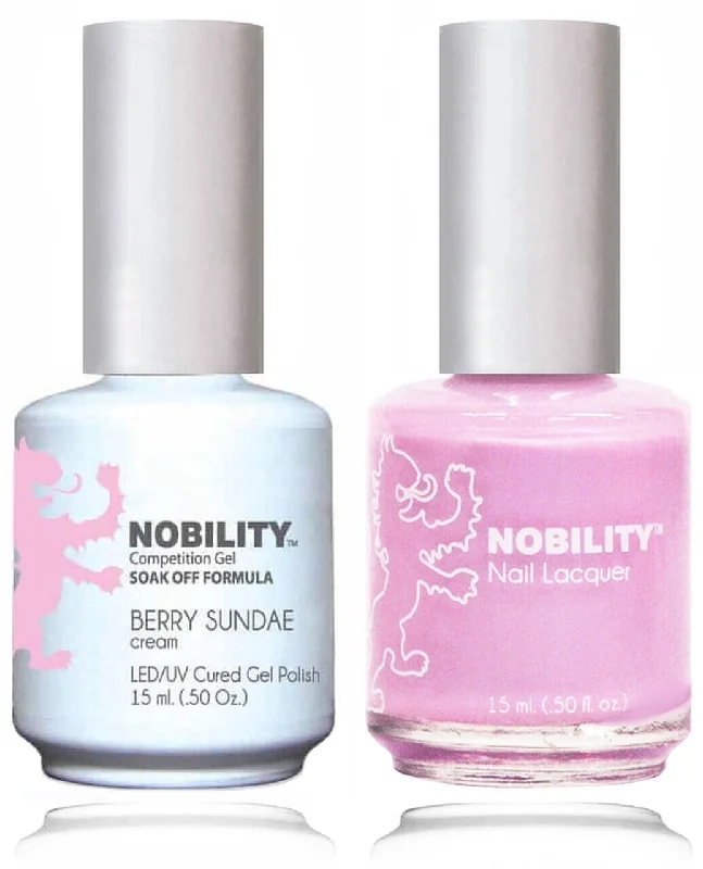 Peel-off nail gel polish-NBCS121 - NOBILITY GEL POLISH & NAIL LACQUER - BERRY SUNDAE 0.5oz