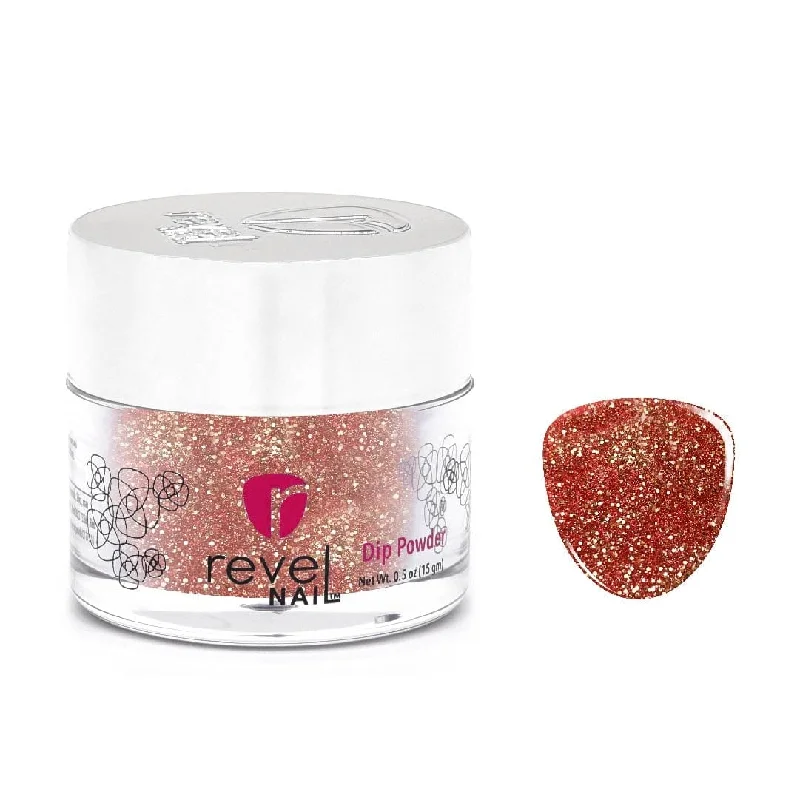 Premium nail acrylic sets-D534 Poinsettia Gold Glitter Dip Powder