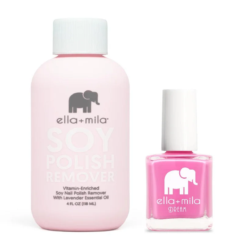 Velvet nail polish topper-ella+mila - Soy Polish Remover & Pinkterest+ - .45oz