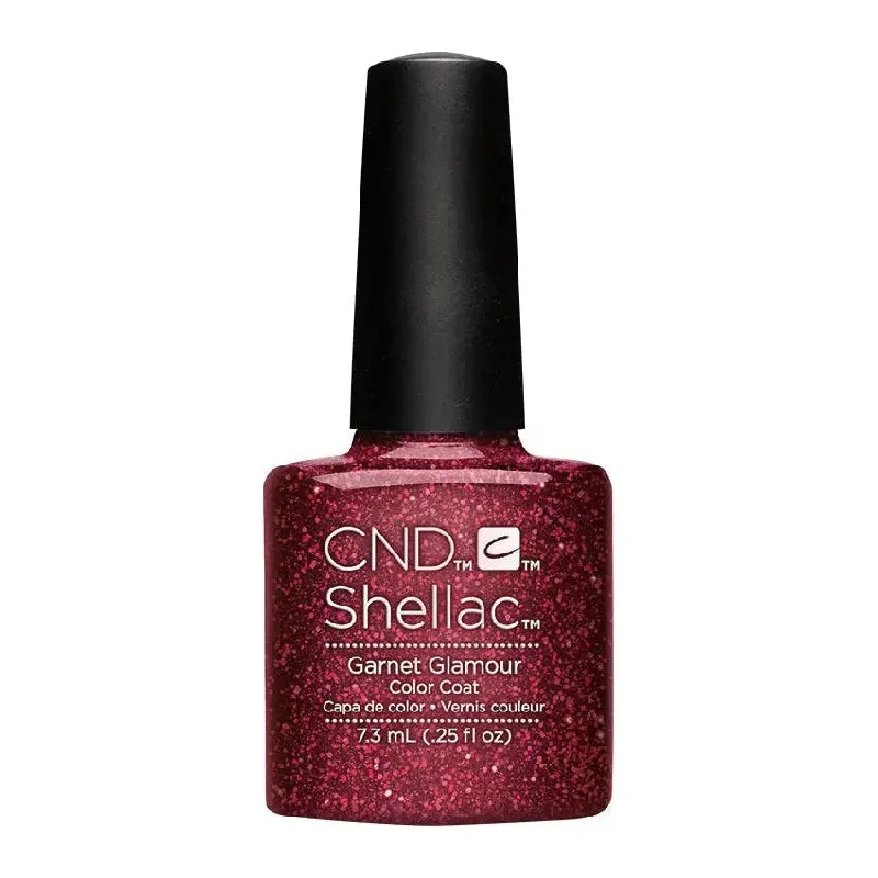 Velvet nail polish finish-CND Shellac Garnet Glamour