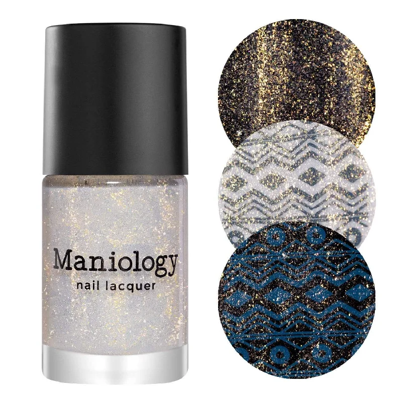 Soft nail polish finish-Smudge-Free Twinkle Topper with Gold Shimmer