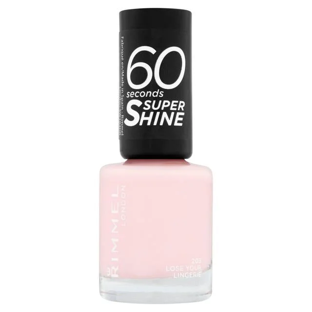 Dual-tone nail gel polish-Rimmel London 60 Seconds Super Shine Nail Polish 203 Lose Your Lingerie