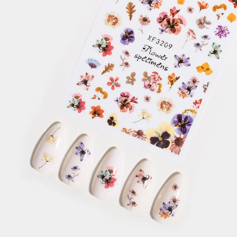 Holographic nail varnish-Bouquet Nail Stickers