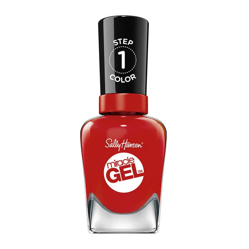 Matte nail gel topper-Sally Hansen Miracle Gel Nail Polish 402 Red Between The Lines