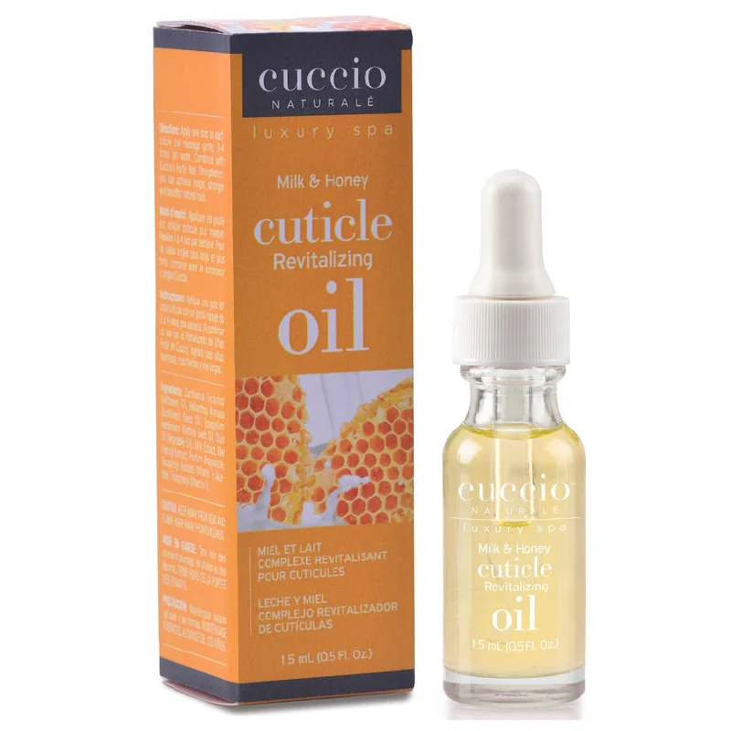 Pastel nail polish colors-Cuccio - Revitalizing Cutcile Oil - Milk & Honey 0.5 oz