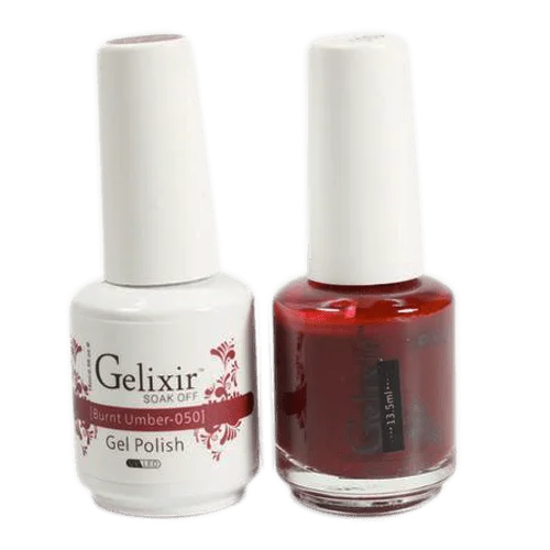 Acetone-free nail wipes-GELIXIR GEL COLOR  - GLX050 - Duo Gel & Polish 0.5oz