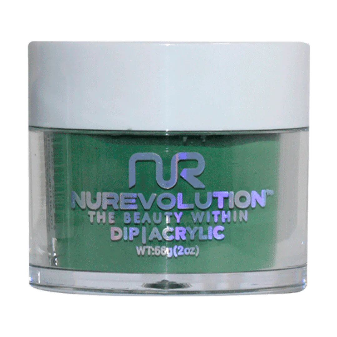 Travel-size nail storage-NuRevolution Trio Dip/Acrylic Powder 146 Evergreen