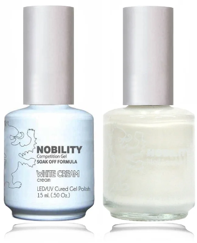 Anti-chip nail top coat-NBCS021 - NOBILITY GEL POLISH & NAIL LACQUER - WHITE CREAM 0.5oz