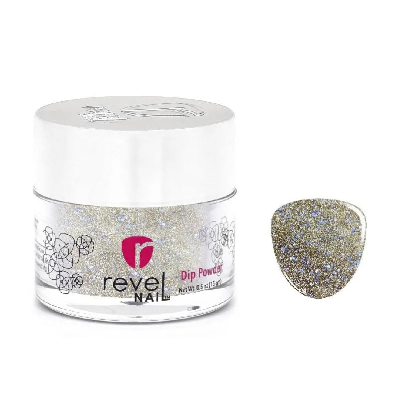 Anti-fade nail top coat-D556 Empire Silver Glitter Dip Powder