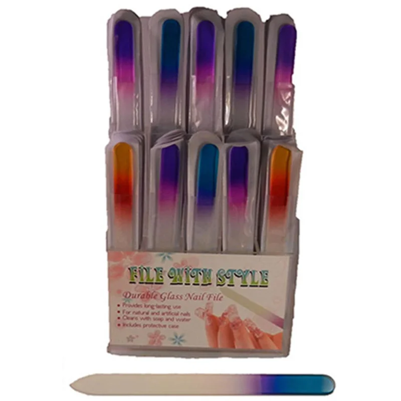 Non-damaging nail glue-DDI 2279633 Glass Nail File Case of 60