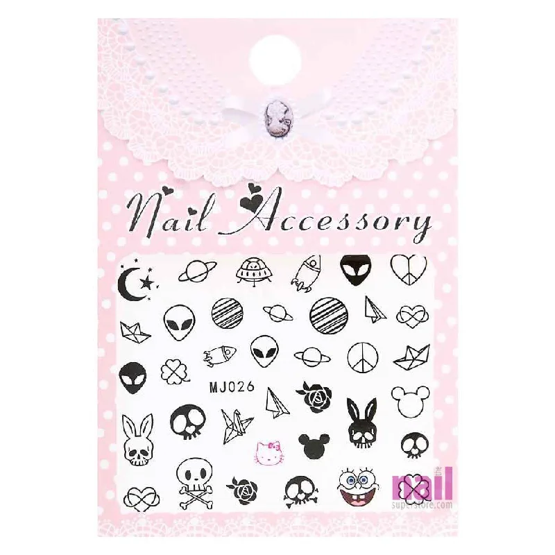 Shimmery nail art decals-Halloween Nail Art Sticker Decal | Pack #7 - Each