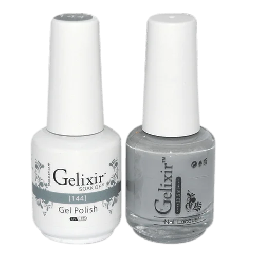 Quick-cure nail top coat-GELIXIR GEL COLOR  - GLX144 - Duo Gel & Polish 0.5oz