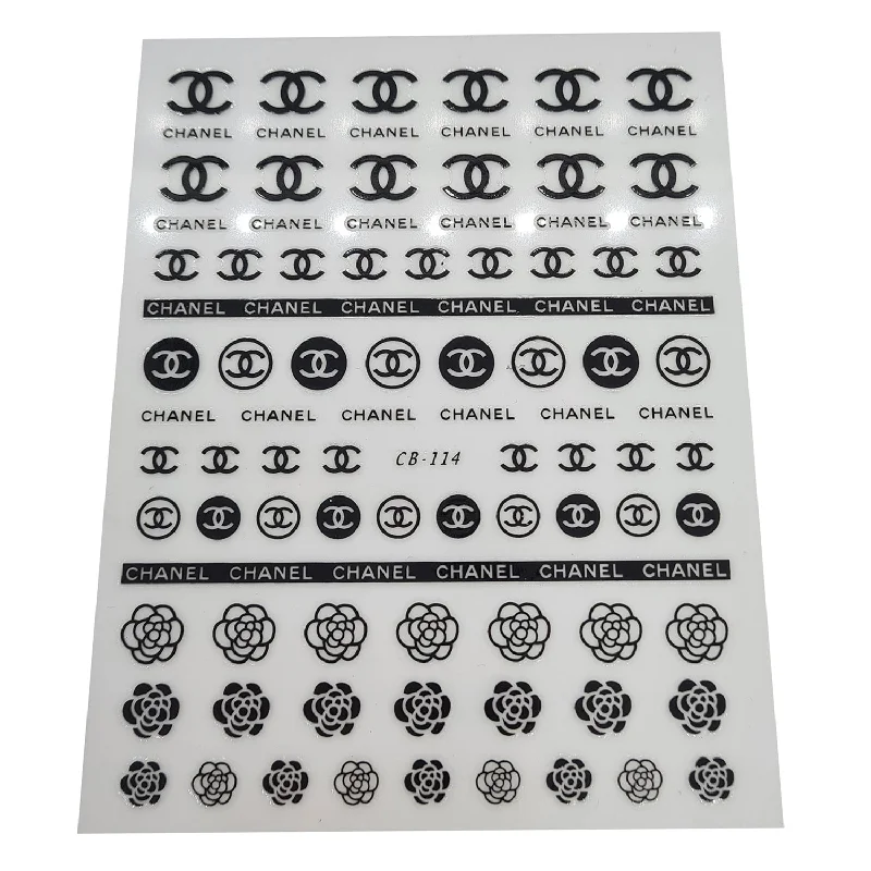 Moisturizing nail cuticle oil-Black Designer C Nail Stickers