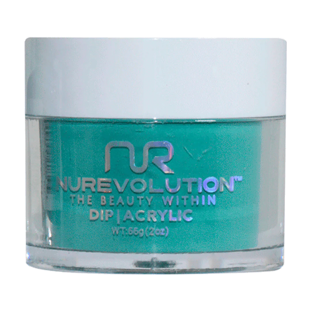 Soft nail gel finish-NuRevolution Trio Dip/Acrylic Powder 124 Autumn Rainforest