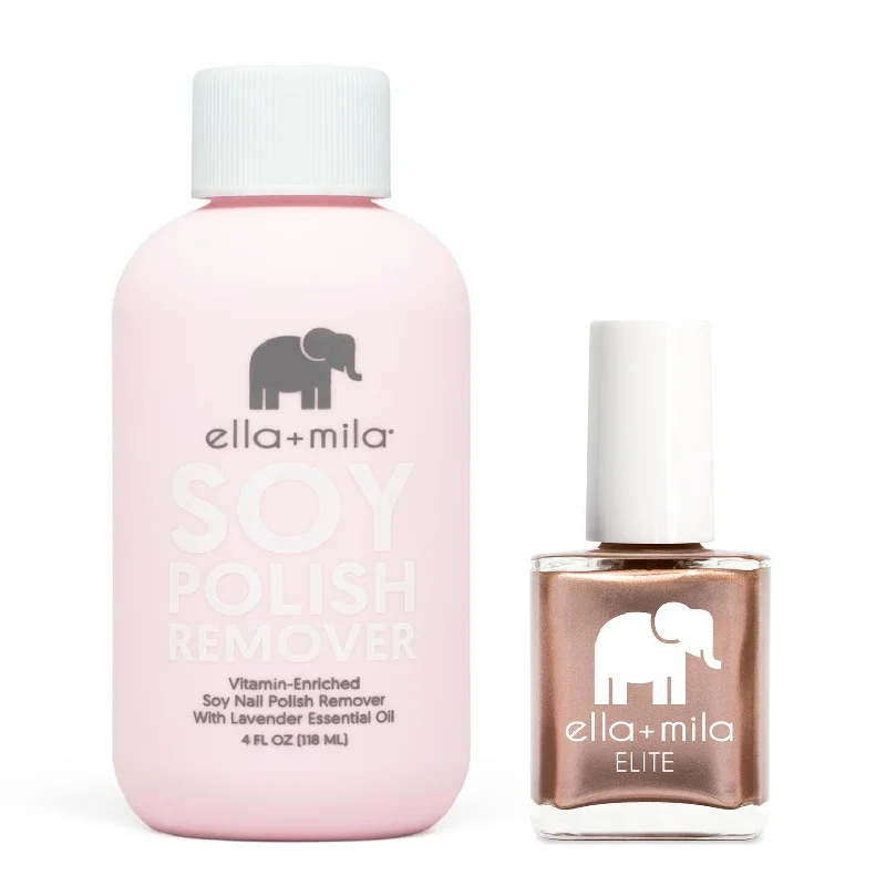 Crystal nail art stones-ella+mila - Soy Polish Remover & Champagne Pop - .45oz