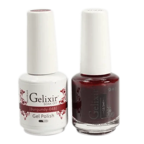 Shiny nail polish top coat-GELIXIR GEL COLOR  - GLX048 - Duo Gel & Polish 0.5oz