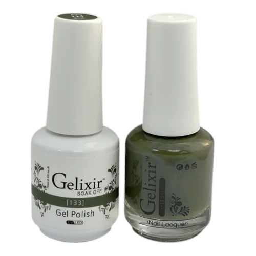 Non-smudge nail gel-GELIXIR GEL COLOR  - GLX133 - Duo Gel & Polish 0.5oz