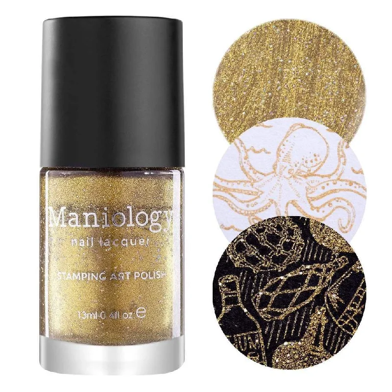 Quick-cure nail topper-Maniology - Stamping Nail Polish - Lost Gold