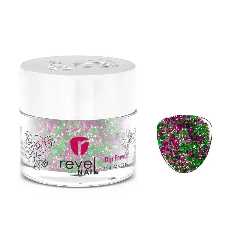 Scented nail polish-D649 Carol Multi Glitter Dip Powder