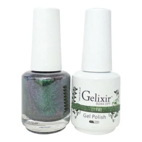 Smooth nail gel finish-GELIXIR GEL COLOR  - GLX178 - Duo Gel & Polish 0.5oz