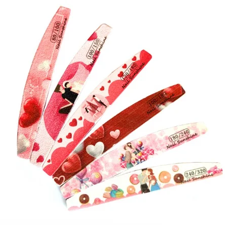 Ombre gel nail polish-Nail Sunshine Valentine Halfmoon Thick Nail File