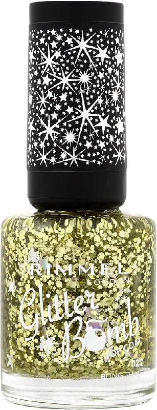 Anti-fade nail gel-Rimmel London Glitter Bomb Top Coat 022 Bling Thing