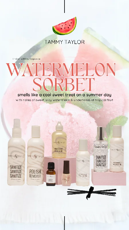 Shiny nail gel top coat-NEW! Watermelon Sorbet ENTIRE Bundle