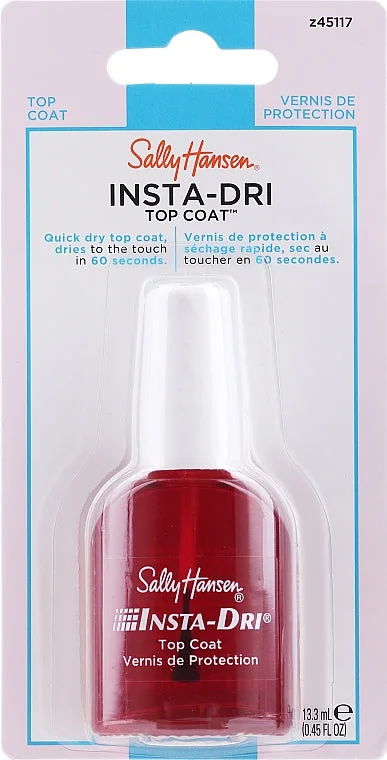 Smooth nail polish finish-Sally Hansen Insta-Dri Top Coat