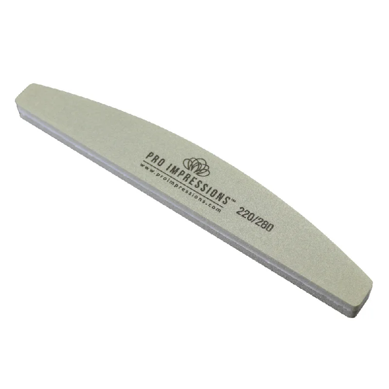 Anti-fade nail topper-Premium Half Moon Sponge Buffer Nail File - 220/280 Grit