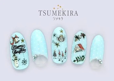 Professional nail acrylic kits-Tsumekira Christmas Stickers