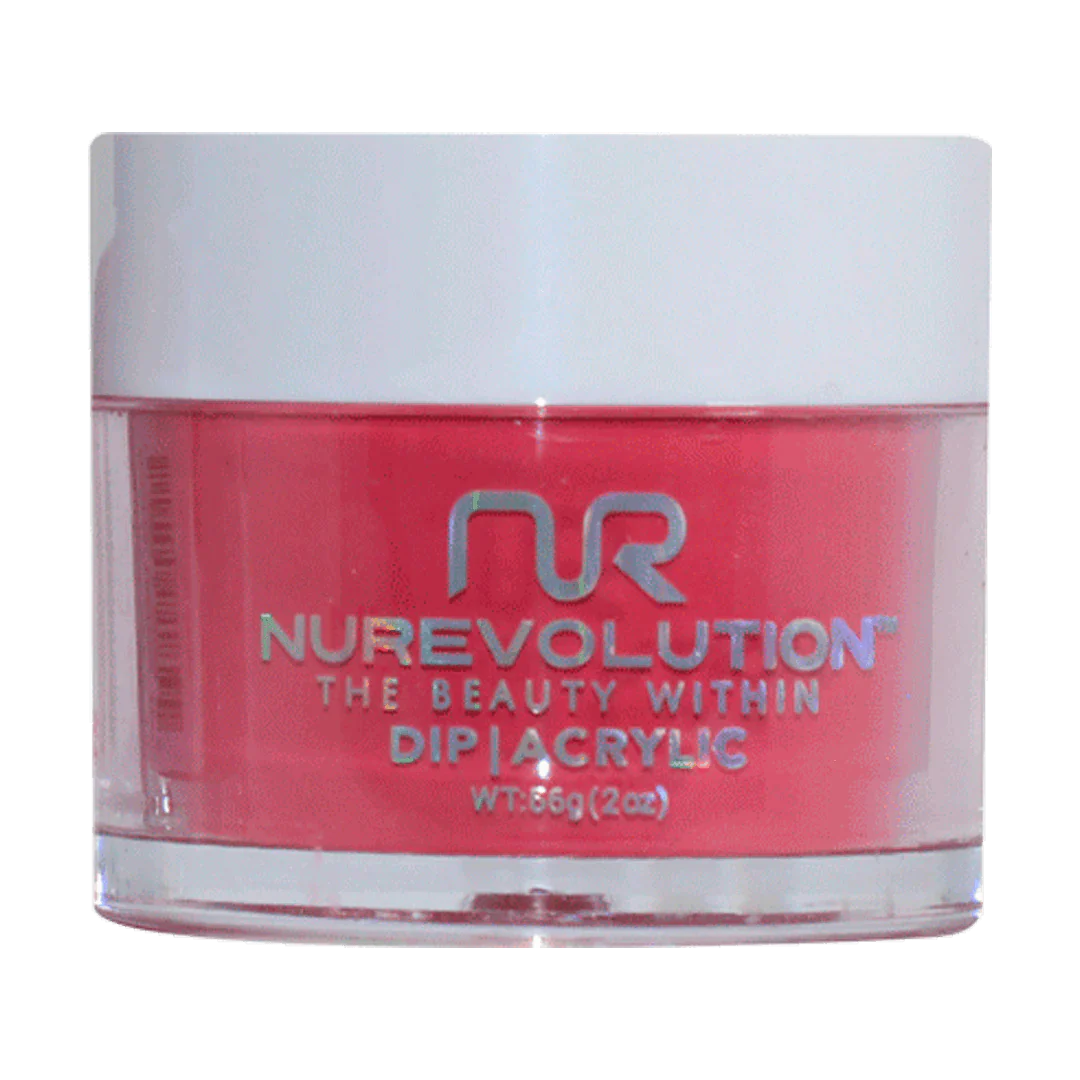 Holographic nail powder-NuRevolution Trio Dip/Acrylic Powder 042 Berry Red