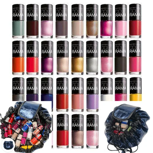 Odorless nail acrylic liquid-Maybelline Color Show Nail Polish Assorted Set Of 10 with Maybelline Bag