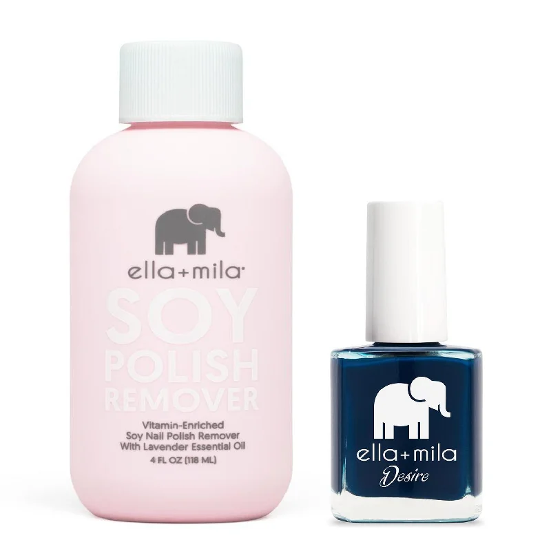 Anti-fade nail topper-ella+mila - Soy Polish Remover & Blindfold Me - .45oz