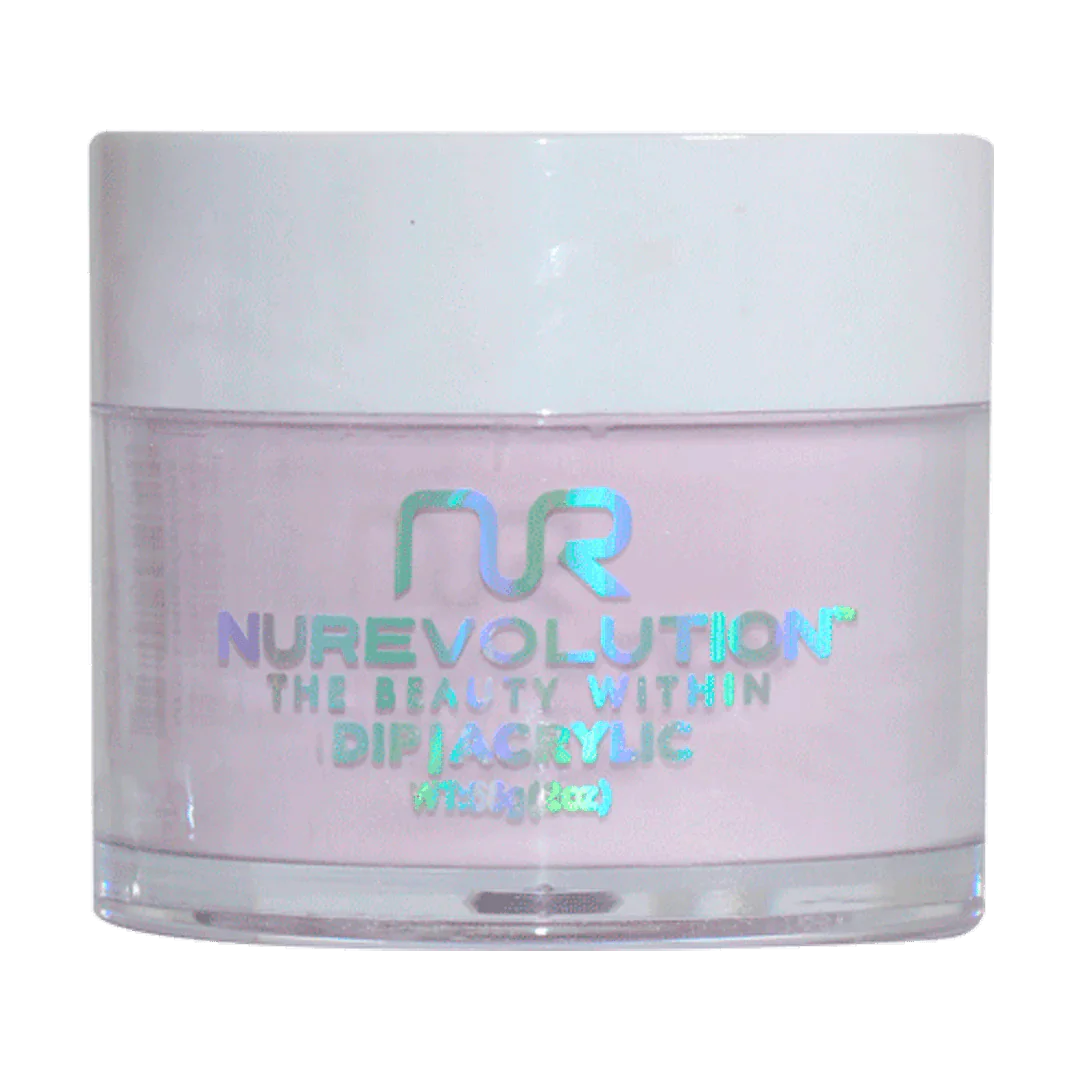 Smooth nail polish overlay-NuRevolution Trio Dip/Acrylic Powder 137 Nude Embrace