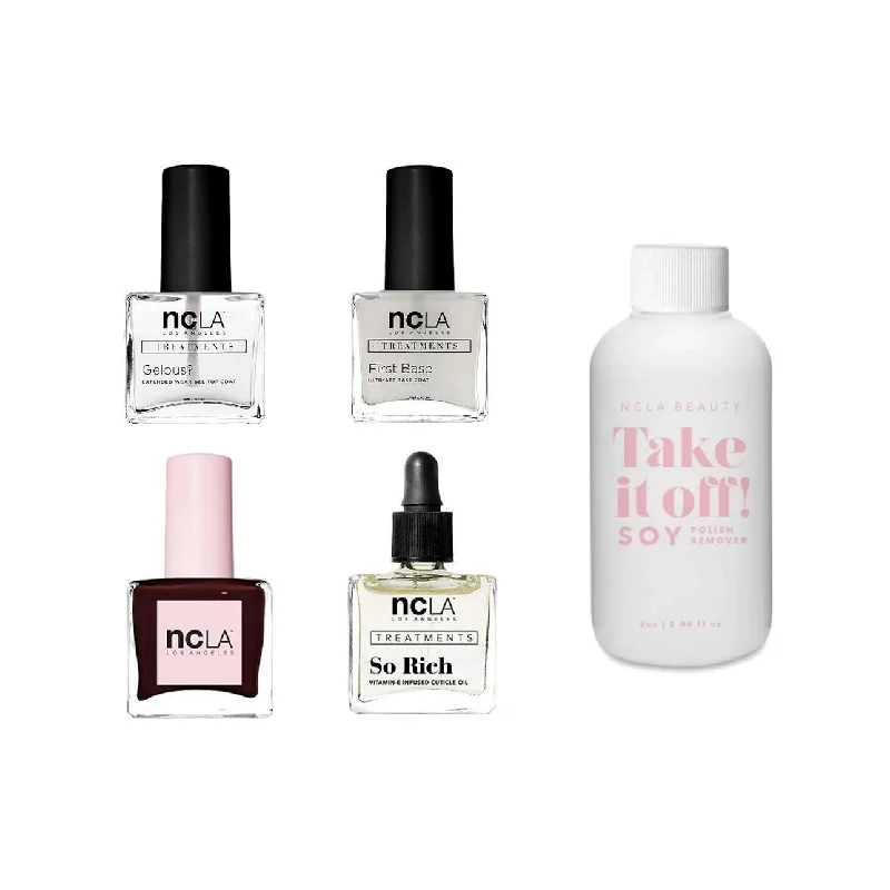 Glittery nail polish topper-Nail Care Set - NCLA At-Home Mani Kit 2