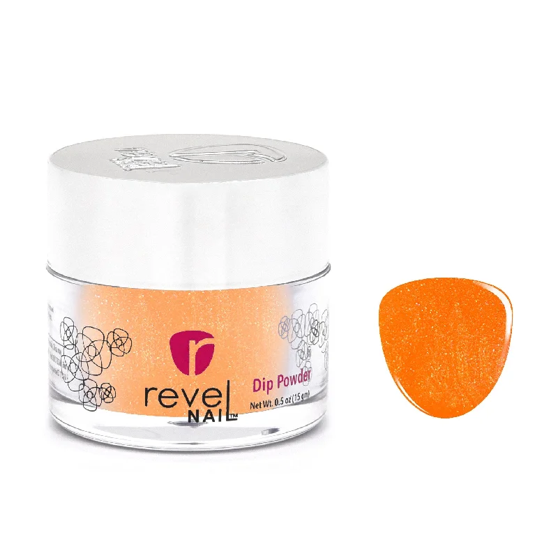 Scented nail polish remover-D788 Spilt Tea Orange Shimmer Dip Powder