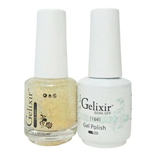 Holographic nail polish-GELIXIR GEL COLOR  - GLX166 - Duo Gel & Polish 0.5oz