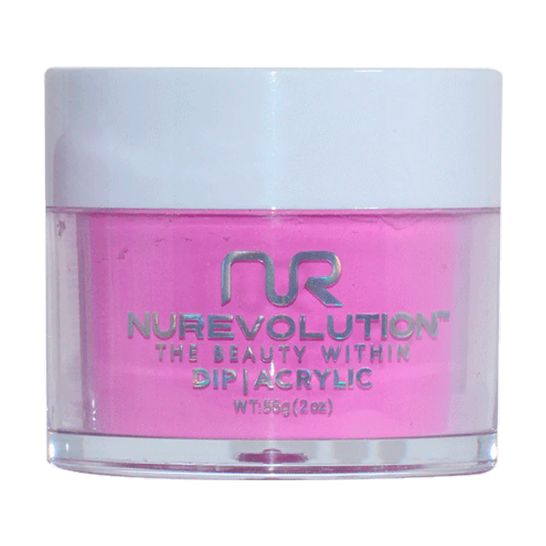 Acetone-free nail remover pads-NuRevolution Trio Dip/Acrylic Powder 017 Fuchisia Pop