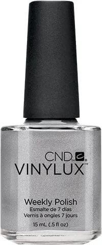 Shiny nail polish overlay-CND VINYLUX - #148 Silver Chrome