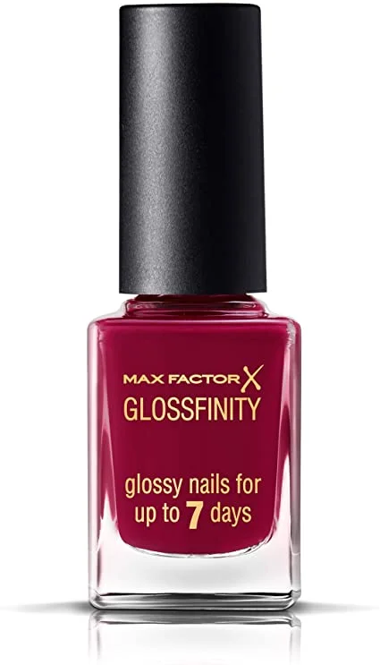 Acetone-free nail remover-Max Factor Glossfinity Nail Polish 155 Burgundy Crush