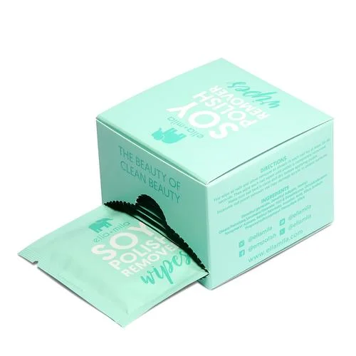 Durable nail gel topper-Ella + Mila Soy Nail Polish Remover Wipes