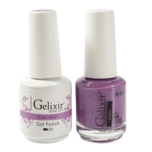 Quick-dry nail top coat-GELIXIR GEL COLOR  - GLX032 - Duo Gel & Polish 0.5oz