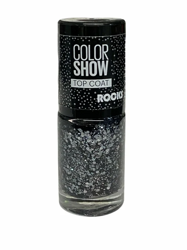 Pastel nail varnish shades-Maybelline Color Show Top Coat Rocks Nail Polish 337 Black Magic