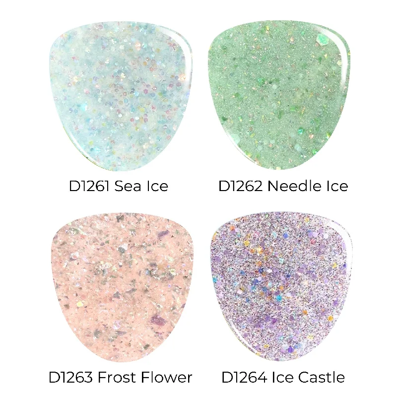 Satin nail polish overlay-Icy Blossoms Dip Powder Theme Kit