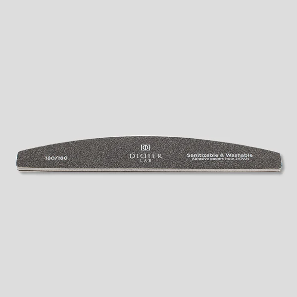 Holographic nail varnish-Nail file halfmoon, Didier Lab, black, 180/180