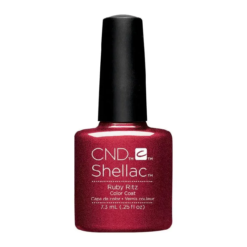 Velvet finish nail polish-CND Shellac Ruby Ritz