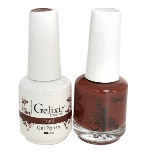 Mirror-effect nail polish-GELIXIR GEL COLOR  - GLX130 - Duo Gel & Polish 0.5oz