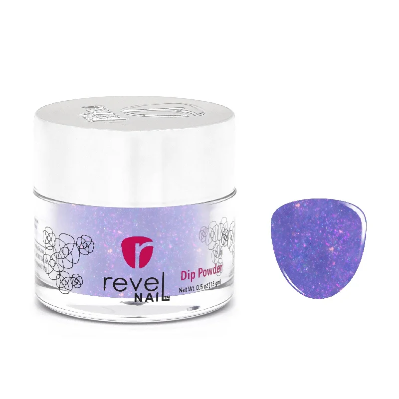 Durable nail gel topper-D866 Fun Dip Purple Flake Dip Powder