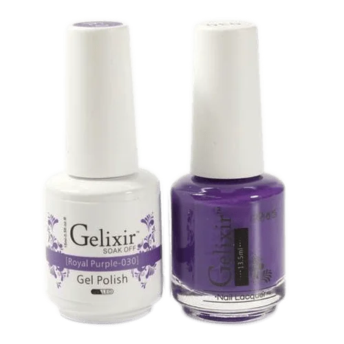 Professional nail acrylic kits-GELIXIR GEL COLOR  - GLX030 - Duo Gel & Polish 0.5oz