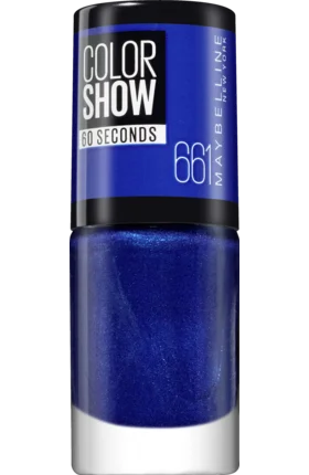 Non-toxic nail remover wipes-Maybelline Color Show 60 Seconds Nail Polish 661 Ocean Blue